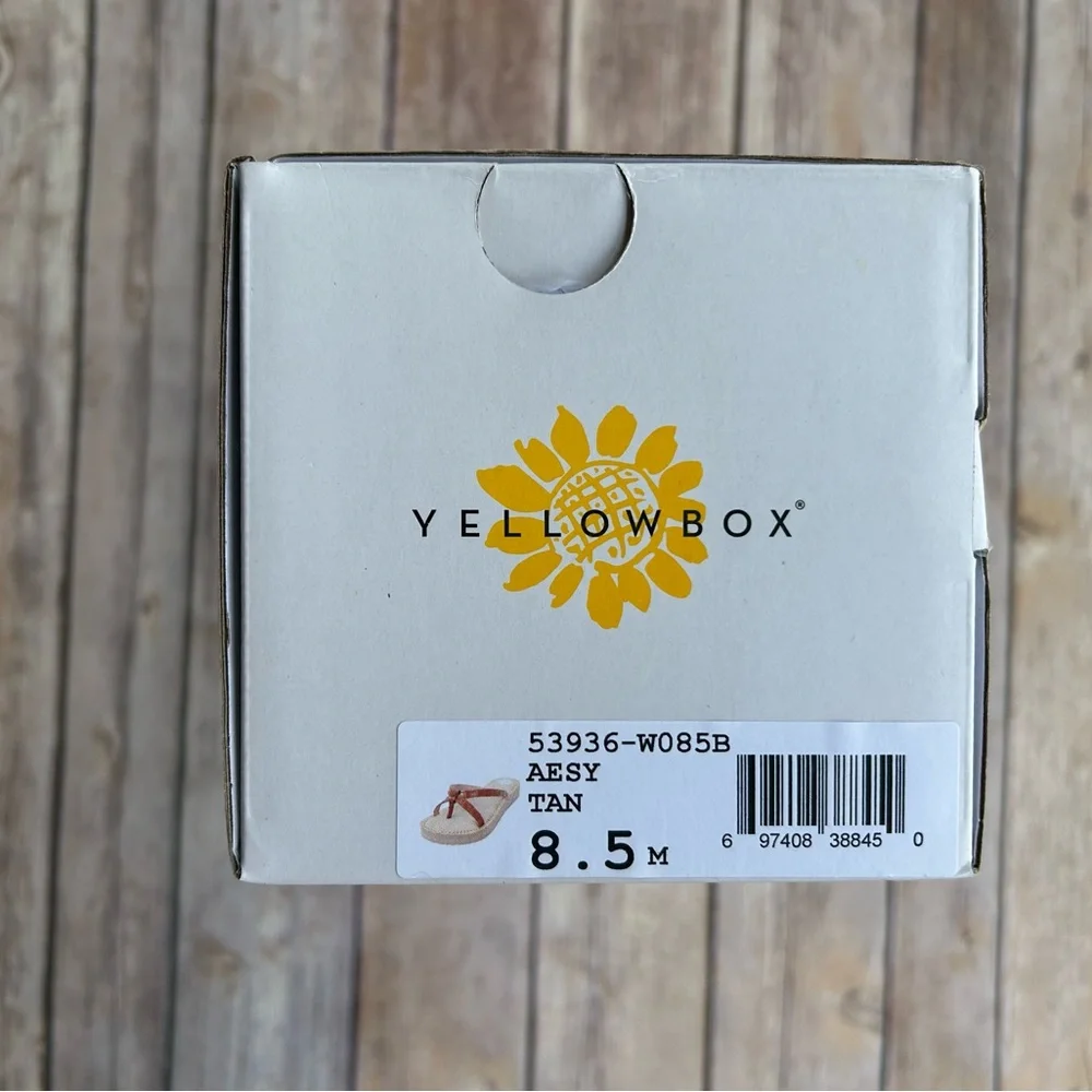 NWT Yellow Box Brown Sandals, Size 8.5 - Picture 4 of 4